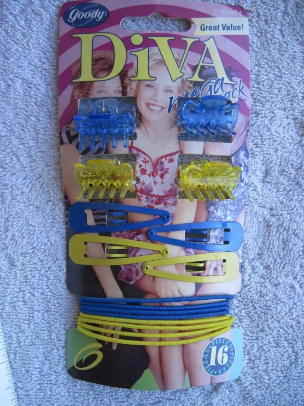 Goody Diva 16 Piece Mega Pack 2001 Inch Wide Plastic Jaw Claw Painted Snap Clips